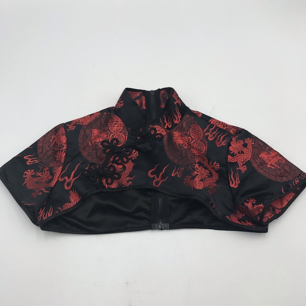 Current mood dragon print cropped top